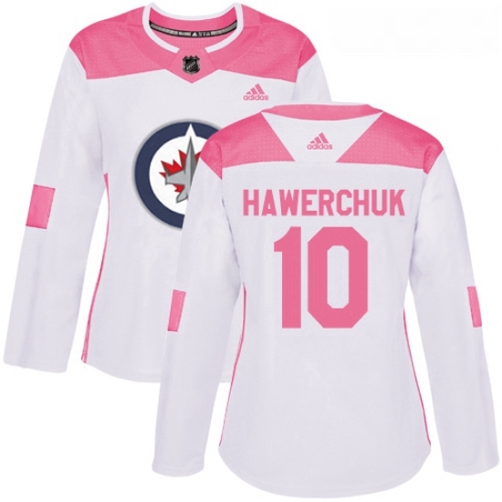 Womens Adidas Winnipeg Jets 10 Dale Hawerchuk Authentic WhitePink Fashion NHL Jersey Womens Adidas Winnipeg Jets 10 Dale Hawerchuk Authentic WhitePink Fashion NHL Jersey