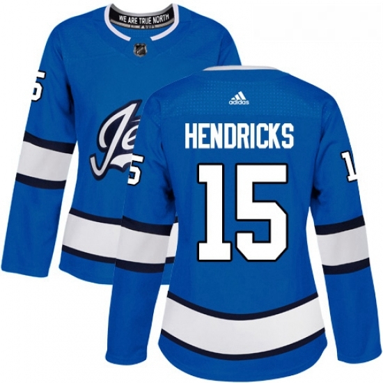 Womens Adidas Winnipeg Jets 15 Matt Hendricks Authentic Blue Alternate NHL Jersey Womens Adidas Winnipeg Jets 15 Matt Hendricks Authentic Blue Alternate NHL Jersey
