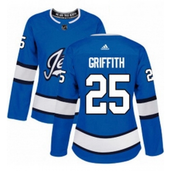 Womens Adidas Winnipeg Jets 25 Seth Griffith Authentic Blue Alternate NHL Jersey Womens Adidas Winnipeg Jets 25 Seth Griffith Authentic Blue Alternate NHL Jersey