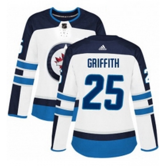 Womens Adidas Winnipeg Jets 25 Seth Griffith Authentic White Away NHL Jersey Womens Adidas Winnipeg Jets 25 Seth Griffith Authentic White Away NHL Jersey