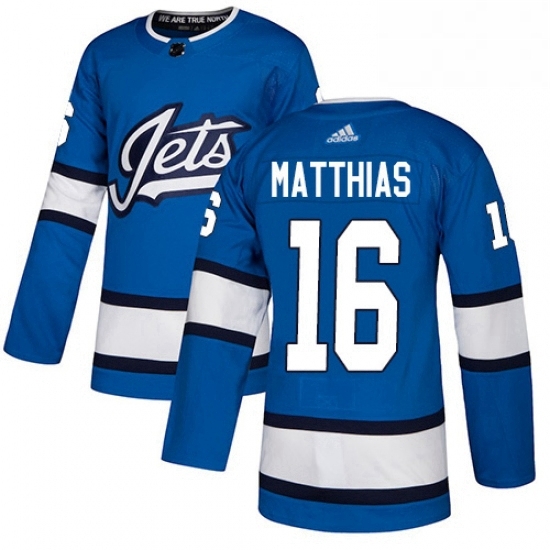 Youth Adidas Winnipeg Jets 16 Shawn Matthias Authentic Blue Alternate NHL Jersey Youth Adidas Winnipeg Jets 16 Shawn Matthias Authentic Blue Alternate NHL Jersey