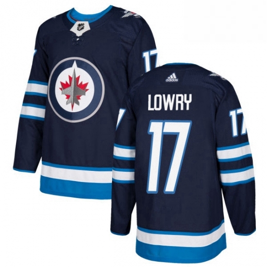 Youth Adidas Winnipeg Jets 17 Adam Lowry Premier Navy Blue Home NHL Jersey Youth Adidas Winnipeg Jets 17 Adam Lowry Premier Navy Blue Home NHL Jersey