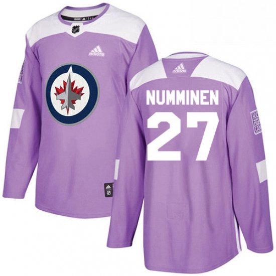 Youth Adidas Winnipeg Jets 27 Teppo Numminen Authentic Purple Fights Cancer Practice NHL Jersey Youth Adidas Winnipeg Jets 27 Teppo Numminen Authentic Purple Fights Cancer Practice NHL Jersey