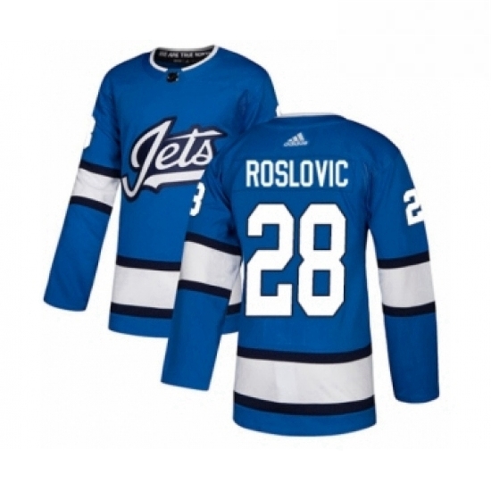 Youth Adidas Winnipeg Jets 28 Jack Roslovic Authentic Blue Alternate NHL Jersey Youth Adidas Winnipeg Jets 28 Jack Roslovic Authentic Blue Alternate NHL Jersey