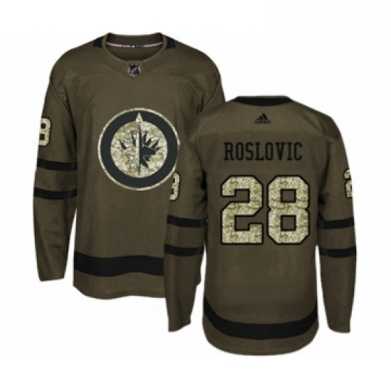 Youth Adidas Winnipeg Jets 28 Jack Roslovic Authentic Green Salute to Service NHL Jersey Youth Adidas Winnipeg Jets 28 Jack Roslovic Authentic Green Salute to Service NHL Jersey