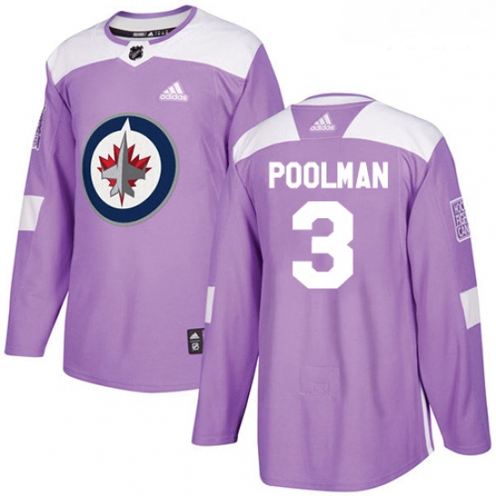 Youth Adidas Winnipeg Jets 3 Tucker Poolman Authentic Purple Fights Cancer Practice NHL Jersey Youth Adidas Winnipeg Jets 3 Tucker Poolman Authentic Purple Fights Cancer Practice NHL Jersey