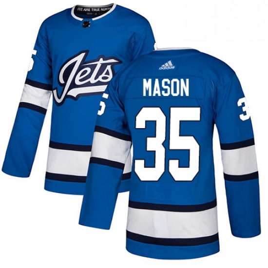 Youth Adidas Winnipeg Jets 35 Steve Mason Authentic Blue Alternate NHL Jersey Youth Adidas Winnipeg Jets 35 Steve Mason Authentic Blue Alternate NHL Jersey