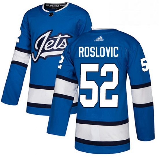 Youth Adidas Winnipeg Jets 52 Jack Roslovic Authentic Blue Alternate NHL Jersey Youth Adidas Winnipeg Jets 52 Jack Roslovic Authentic Blue Alternate NHL Jersey