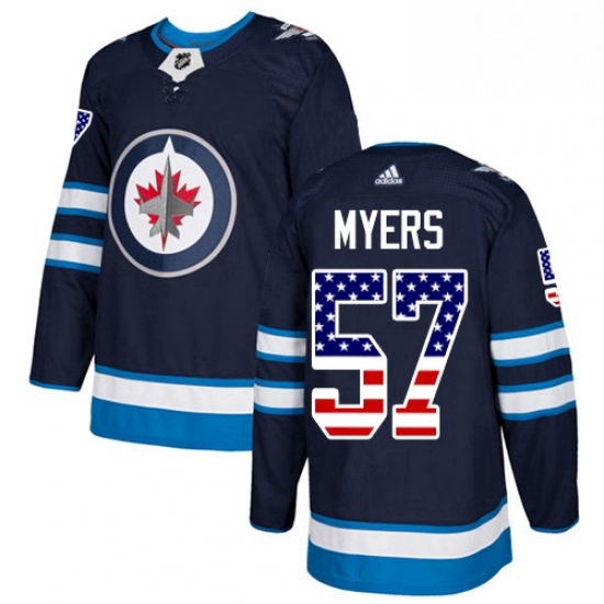 Youth Adidas Winnipeg Jets 57 Tyler Myers Authentic Navy Blue USA Flag Fashion NHL Jersey Youth Adidas Winnipeg Jets 57 Tyler Myers Authentic Navy Blue USA Flag Fashion NHL Jersey