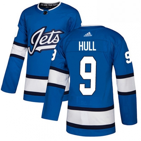 Youth Adidas Winnipeg Jets 9 Bobby Hull Authentic Blue Alternate NHL Jersey Youth Adidas Winnipeg Jets 9 Bobby Hull Authentic Blue Alternate NHL Jersey
