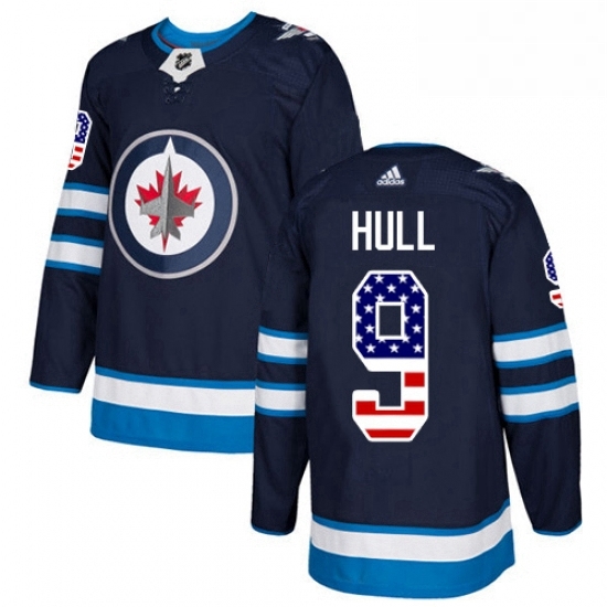 Youth Adidas Winnipeg Jets 9 Bobby Hull Authentic Navy Blue USA Flag Fashion NHL Jersey Youth Adidas Winnipeg Jets 9 Bobby Hull Authentic Navy Blue USA Flag Fashion NHL Jersey