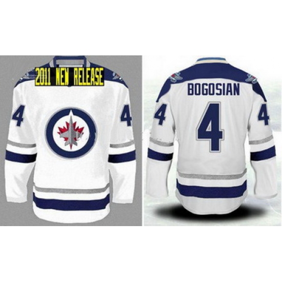 Youth Winnipeg Jets Authentic Jerseys #4 Zach Bogosian WHITE Jersey kids Youth Winnipeg Jets Authentic Jerseys #4 Zach Bogosian WHITE Jersey kids