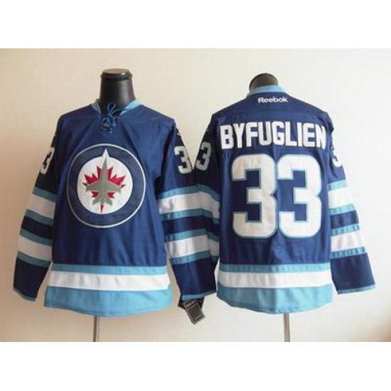 Youth kids 2012 Winnipeg Jets 33 Dustin Byfuglien Blue jersey Youth kids 2012 Winnipeg Jets 33 Dustin Byfuglien Blue jersey