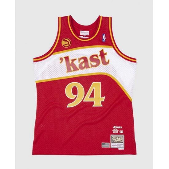 Men Atlanta Hawks 94 Dungeon Red Throwback Swingman Stitched Jersey Men Atlanta Hawks 94 Dungeon Red Throwback Swingman Stitched Jersey