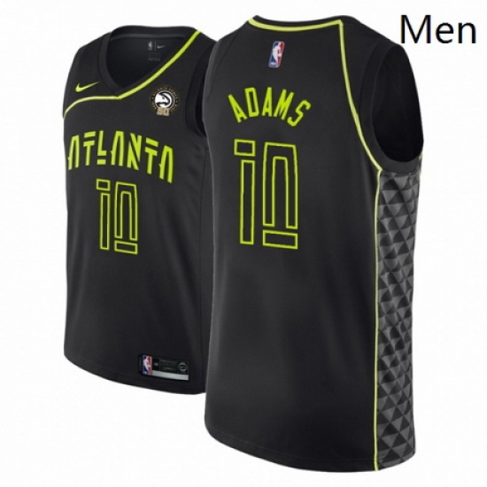 Men NBA 2018 19 Atlanta Hawks 10 Jaylen Adams 50th Anniversary City Edition Black Jersey Men NBA 2018 19 Atlanta Hawks 10 Jaylen Adams 50th Anniversary City Edition Black Jersey