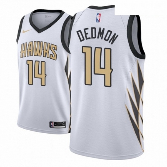 Men NBA 2018 19 Atlanta Hawks 14 Dewayne Dedmon City Edition White Jersey Men NBA 2018 19 Atlanta Hawks 14 Dewayne Dedmon City Edition White Jersey