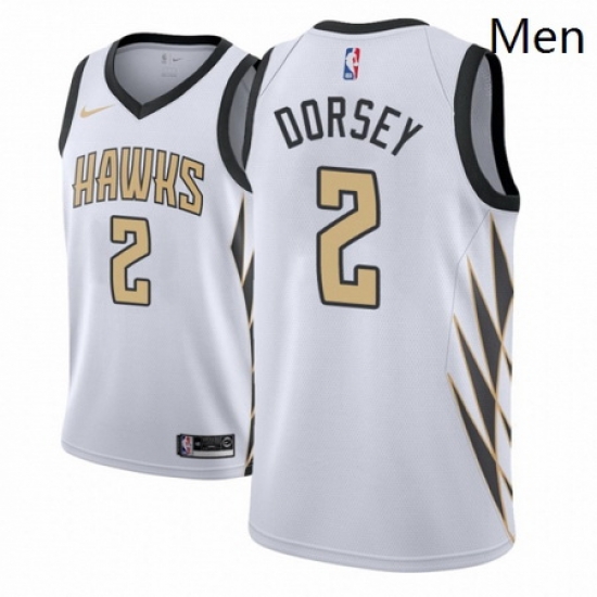 Men NBA 2018 19 Atlanta Hawks 2 Tyler Dorsey City Edition White Jersey Men NBA 2018 19 Atlanta Hawks 2 Tyler Dorsey City Edition White Jersey