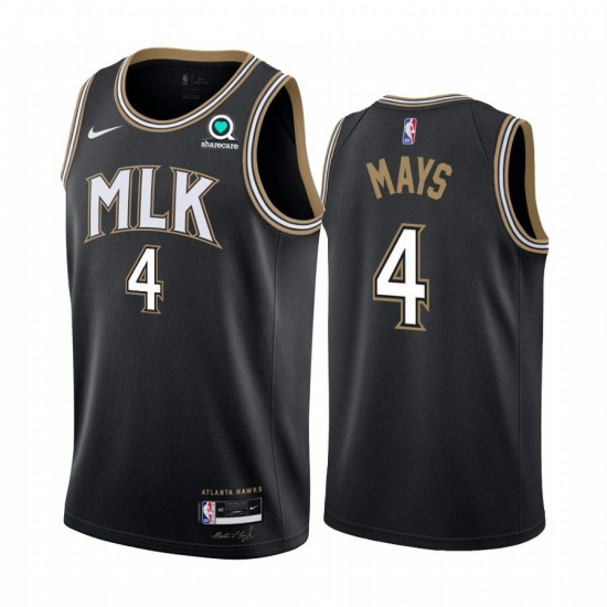 Men Nike Atlanta Hawks 4 Skylar Mays Black NBA Swingman 2020 21 City Edition Jersey Men Nike Atlanta Hawks 4 Skylar Mays Black NBA Swingman 2020 21 City Edition Jersey