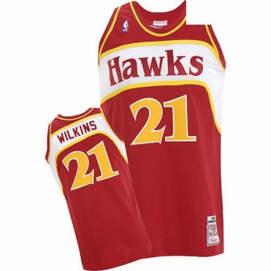 Mens Adidas Atlanta Hawks 21 Dominique Wilkins Authentic Red Throwback NBA Jersey Mens Adidas Atlanta Hawks 21 Dominique Wilkins Authentic Red Throwback NBA Jersey