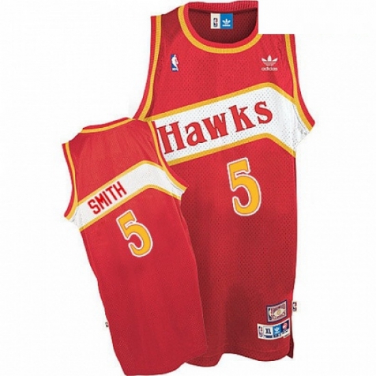 Mens Adidas Atlanta Hawks 5 Josh Smith Authentic Red Throwback NBA Jersey Mens Adidas Atlanta Hawks 5 Josh Smith Authentic Red Throwback NBA Jersey