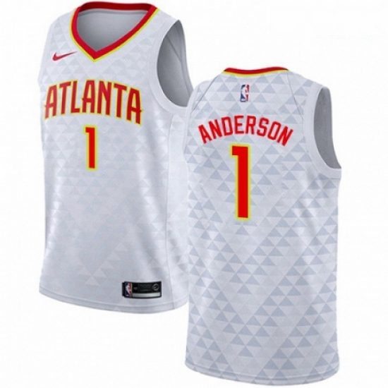 Mens Nike Atlanta Hawks 1 Justin Anderson Swingman White NBA Jersey Association Edition Mens Nike Atlanta Hawks 1 Justin Anderson Swingman White NBA Jersey Association Edition
