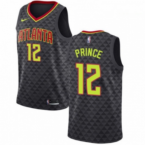 Mens Nike Atlanta Hawks 12 Taurean Prince Authentic Black Road NBA Jersey Icon Edition Mens Nike Atlanta Hawks 12 Taurean Prince Authentic Black Road NBA Jersey Icon Edition