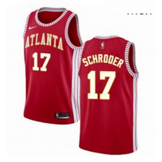 Mens Nike Atlanta Hawks 17 Dennis Schroder Authentic Red NBA Jersey Statement Edition Mens Nike Atlanta Hawks 17 Dennis Schroder Authentic Red NBA Jersey Statement Edition