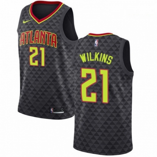 Mens Nike Atlanta Hawks 21 Dominique Wilkins Swingman Black Road NBA Jersey Icon Edition Mens Nike Atlanta Hawks 21 Dominique Wilkins Swingman Black Road NBA Jersey Icon Edition