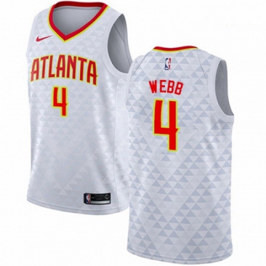 Mens Nike Atlanta Hawks 4 Spud Webb Authentic White NBA Jersey Association Edition Mens Nike Atlanta Hawks 4 Spud Webb Authentic White NBA Jersey Association Edition