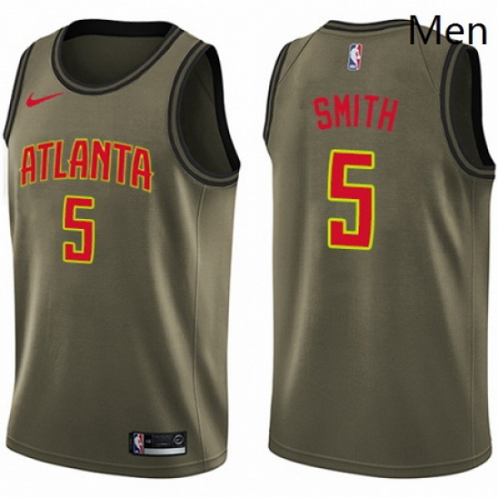 Mens Nike Atlanta Hawks 5 Josh Smith Swingman Green Salute to Service NBA Jersey Mens Nike Atlanta Hawks 5 Josh Smith Swingman Green Salute to Service NBA Jersey
