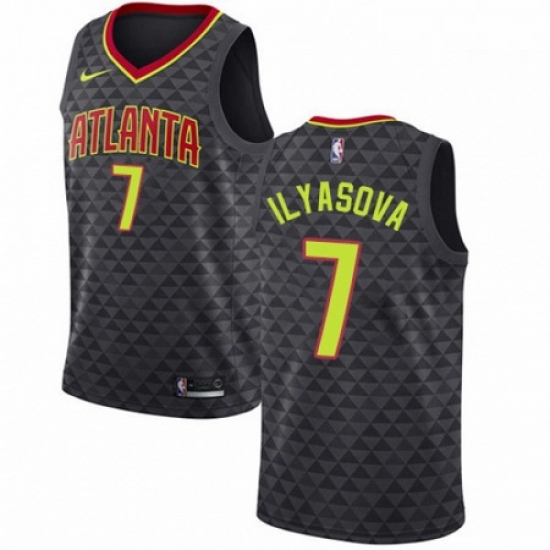 Mens Nike Atlanta Hawks 7 Ersan Ilyasova Authentic Black Road NBA Jersey Icon Edition Mens Nike Atlanta Hawks 7 Ersan Ilyasova Authentic Black Road NBA Jersey Icon Edition