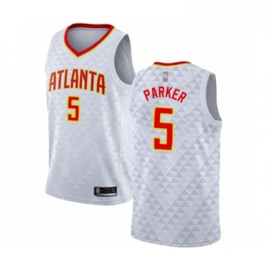 Womens Atlanta Hawks 5 Jabari Parker Swingman White Basketball Jersey Association Edition Womens Atlanta Hawks 5 Jabari Parker Swingman White Basketball Jersey Association Edition