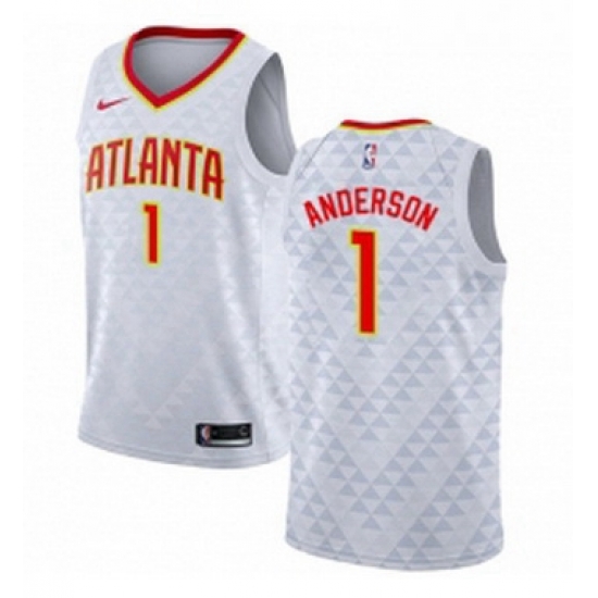 Womens Nike Atlanta Hawks 1 Justin Anderson Swingman White NBA Jersey Association Edition Womens Nike Atlanta Hawks 1 Justin Anderson Swingman White NBA Jersey Association Edition