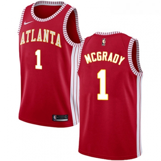 Womens Nike Atlanta Hawks 1 Tracy Mcgrady Authentic Red NBA Jersey Statement Edition Womens Nike Atlanta Hawks 1 Tracy Mcgrady Authentic Red NBA Jersey Statement Edition