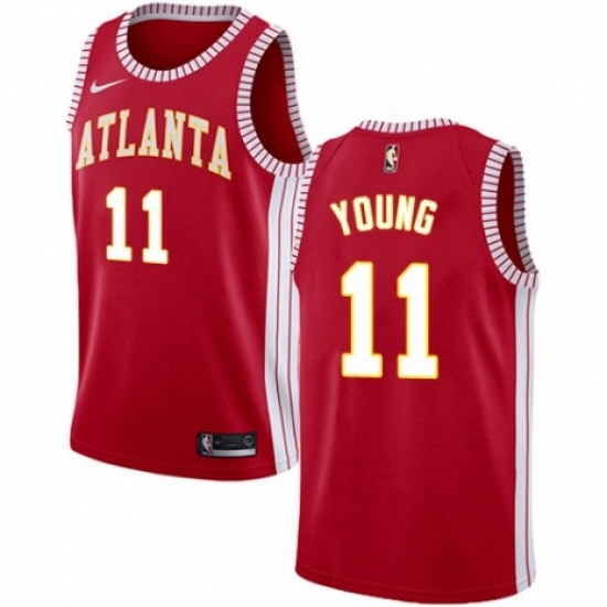 Womens Nike Atlanta Hawks 11 Trae Young Swingman Red NBA Jersey Statement Edition Womens Nike Atlanta Hawks 11 Trae Young Swingman Red NBA Jersey Statement Edition
