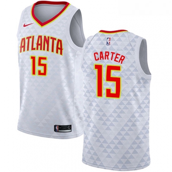 Womens Nike Atlanta Hawks 15 Vince Carter Swingman White NBA Jersey Association Edition Womens Nike Atlanta Hawks 15 Vince Carter Swingman White NBA Jersey Association Edition