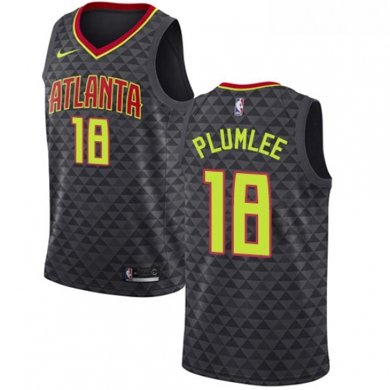 Womens Nike Atlanta Hawks 18 Miles Plumlee Swingman Black Road NBA Jersey Icon Edition Womens Nike Atlanta Hawks 18 Miles Plumlee Swingman Black Road NBA Jersey Icon Edition