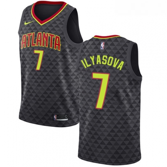 Womens Nike Atlanta Hawks 7 Ersan Ilyasova Authentic Black Road NBA Jersey Icon Edition Womens Nike Atlanta Hawks 7 Ersan Ilyasova Authentic Black Road NBA Jersey Icon Edition