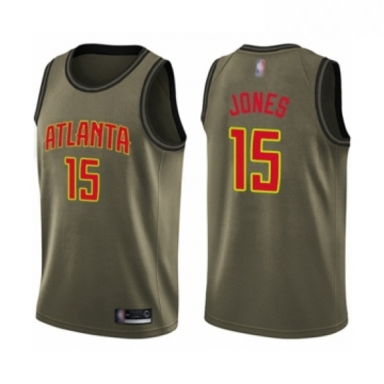 Youth Atlanta Hawks 15 Damian Jones Swingman Green Salute to Service Basketball Jersey Youth Atlanta Hawks 15 Damian Jones Swingman Green Salute to Service Basketball Jersey