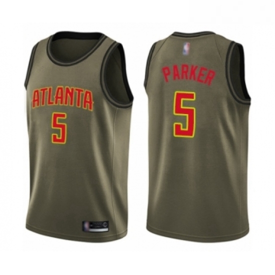 Youth Atlanta Hawks 5 Jabari Parker Swingman Green Salute to Service Basketball Jersey Youth Atlanta Hawks 5 Jabari Parker Swingman Green Salute to Service Basketball Jersey