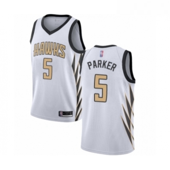 Youth Atlanta Hawks 5 Jabari Parker Swingman White Basketball Jersey City Edition Youth Atlanta Hawks 5 Jabari Parker Swingman White Basketball Jersey City Edition