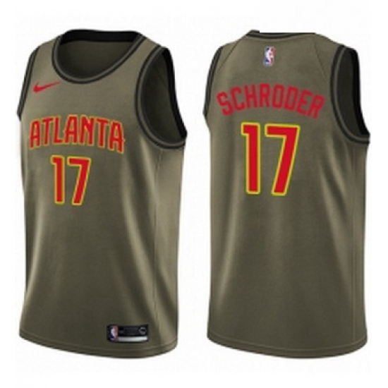 Youth Nike Atlanta Hawks 17 Dennis Schroder Swingman Green Salute to Service NBA Jersey Youth Nike Atlanta Hawks 17 Dennis Schroder Swingman Green Salute to Service NBA Jersey