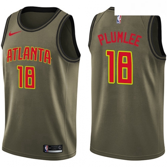 Youth Nike Atlanta Hawks 18 Miles Plumlee Swingman Green Salute to Service NBA Jersey Youth Nike Atlanta Hawks 18 Miles Plumlee Swingman Green Salute to Service NBA Jersey