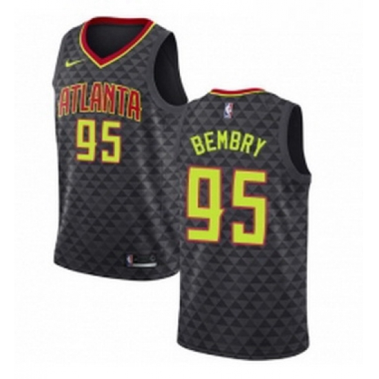 Youth Nike Atlanta Hawks 95 DeAndre Bembry Authentic Black Road NBA Jersey Icon Edition Youth Nike Atlanta Hawks 95 DeAndre Bembry Authentic Black Road NBA Jersey Icon Edition