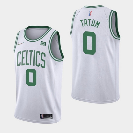 Men Boston Celtics 0 Jayson Tatum 75th Anniversary White Stitched Basketball Jersey Men Boston Celtics 0 Jayson Tatum 75th Anniversary White Stitched Basketball Jersey