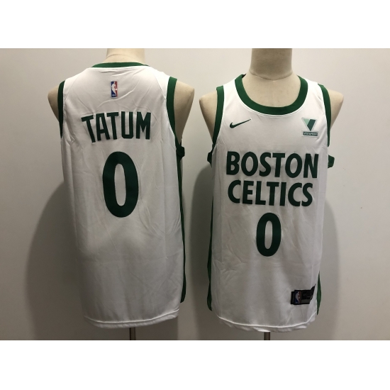 Men Boston Celtics 0 Jayson Tatum White 2021 Nike City Edition Swingman Stitched NBA Jersey With The Sponsor Logo Men Boston Celtics 0 Jayson Tatum White 2021 Nike City Edition Swingman Stitched NBA Jersey With The Sponsor Logo