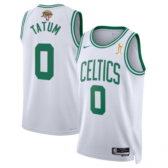 Men Boston Celtics 0 Jayson Tatum White 2024 Finals Champions Association Edition Stitched Basketball Jersey Men Boston Celtics 0 Jayson Tatum White 2024 Finals Champions Association Edition Stitched Basketball Jersey