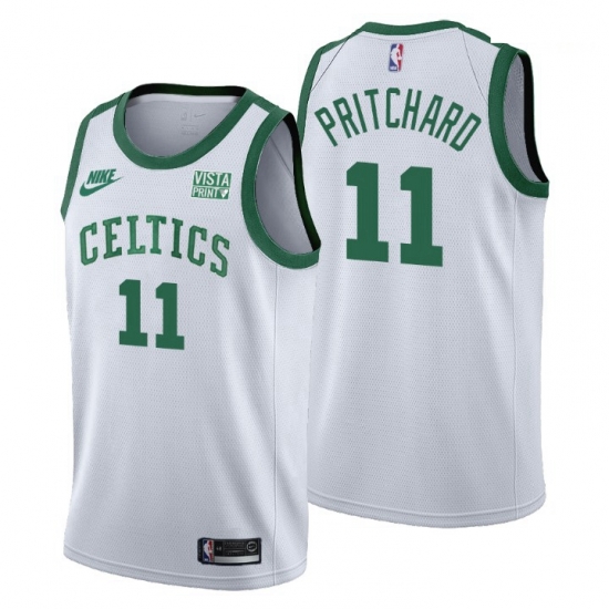Men Boston Celtics 11 Payton Pritchard Men Nike Releases Classic Edition NBA 75th Anniversary Jersey White Men Boston Celtics 11 Payton Pritchard Men Nike Releases Classic Edition NBA 75th Anniversary Jersey White