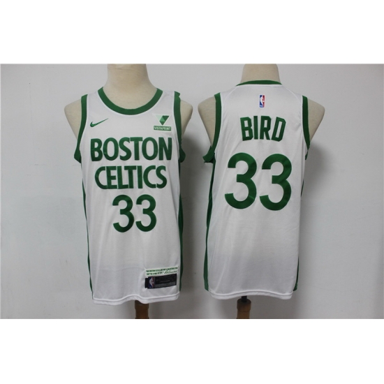 Men Boston Celtics 33 Larry Bird White 2021 Nike City Edition Swingman Stitched NBA Jersey With The Sponsor Logo Men Boston Celtics 33 Larry Bird White 2021 Nike City Edition Swingman Stitched NBA Jersey With The Sponsor Logo