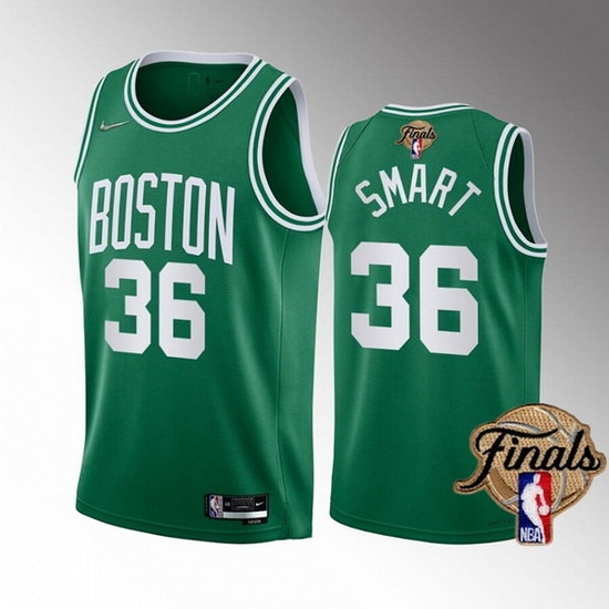 Men Boston Celtics 36 Marcus Smart 2022 Green NBA Finals Stitched Jersey Men Boston Celtics 36 Marcus Smart 2022 Green NBA Finals Stitched Jersey